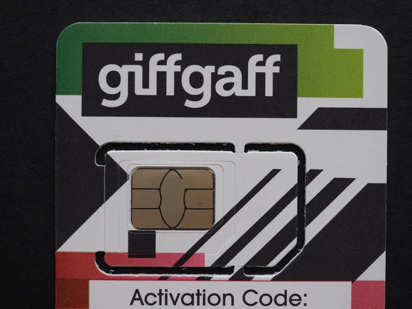 Tarjeta SIM GiffGaff en Londres — Foto de Stock