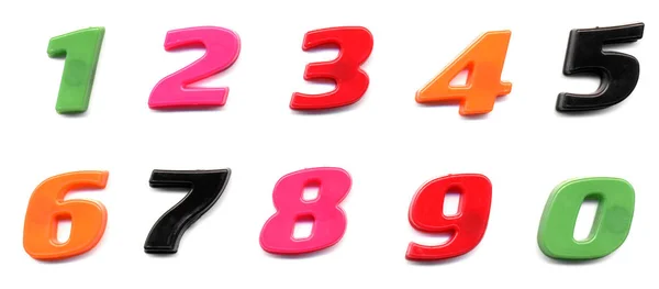 Plastic toy numbers — Stock Photo, Image