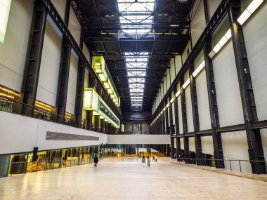 Tate Modern türbin Hall Londra, hdr