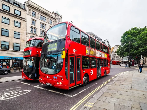 Autobus rosso a Londra, hdr — Foto Stock