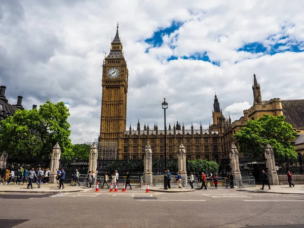 Domy Parlamentu w Londynie, hdr — Zdjęcie stockowe