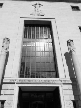 Kraliyet Enstitüsü, İngiliz mimar Londra siyah ve beyaz