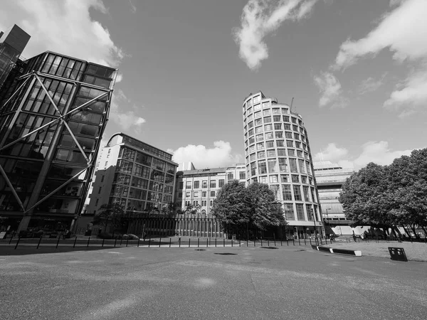 New buildings in London black and white — Stock Photo, Image