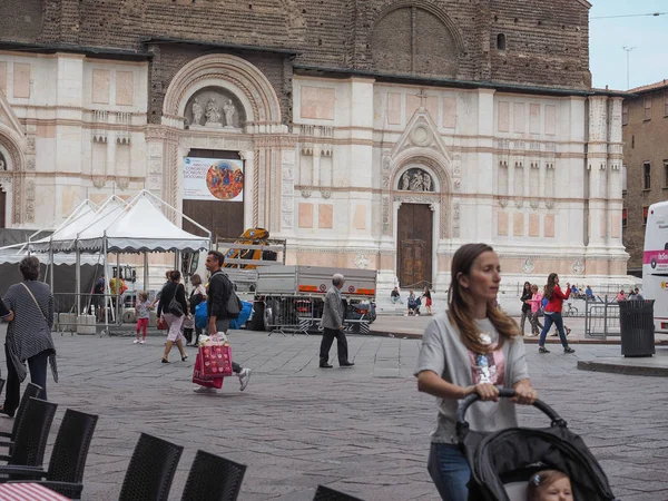 Piazza Maggiore a Bologna — Foto Stock