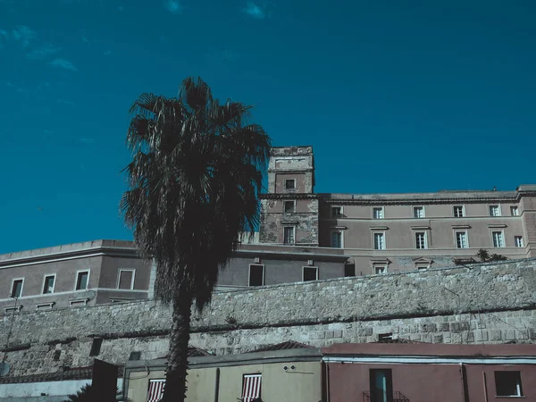 Italien (som betyder slottskvarter) i Cagliari — Stockfoto