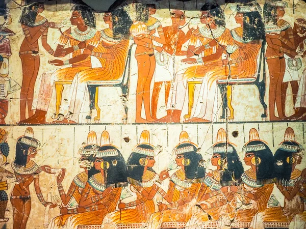 Aegyptian fresk hdr Londra'da British Museum'da — Stok fotoğraf