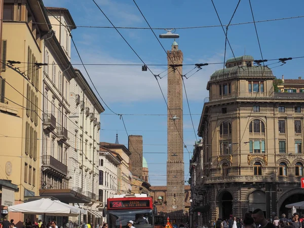 Bologna eski şehir merkezinin görünümü — Stok fotoğraf