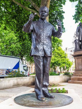 Mandela heykeli Londra'daki, hdr