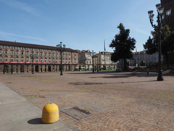 Praça Piazza Castello em Turim — Fotografia de Stock