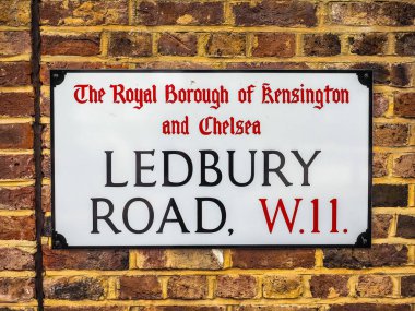 Ledbury yol işaret Londra, hdr
