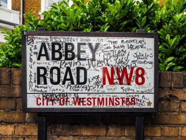 Abbey Road işareti Londra, hdr