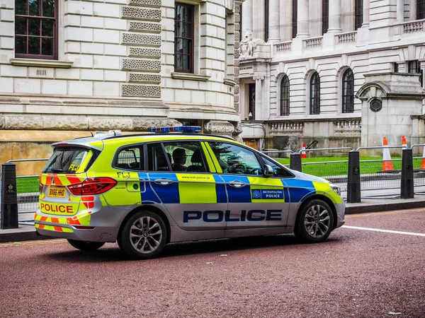 Carro de polícia em Londres, hdr — Fotografia de Stock