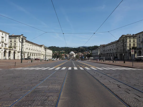 Praça Piazza Vittorio em Turim — Fotografia de Stock