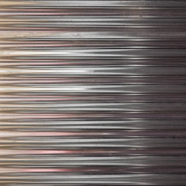 Grå korrugerad stål textur bakgrund — Stockfoto