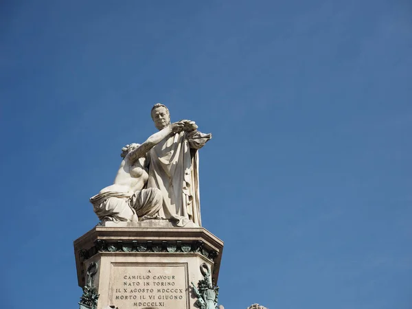 Monumento de Cavour em Turim — Fotografia de Stock