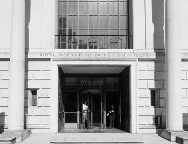 Kraliyet Enstitüsü, İngiliz mimar Londra siyah ve beyaz