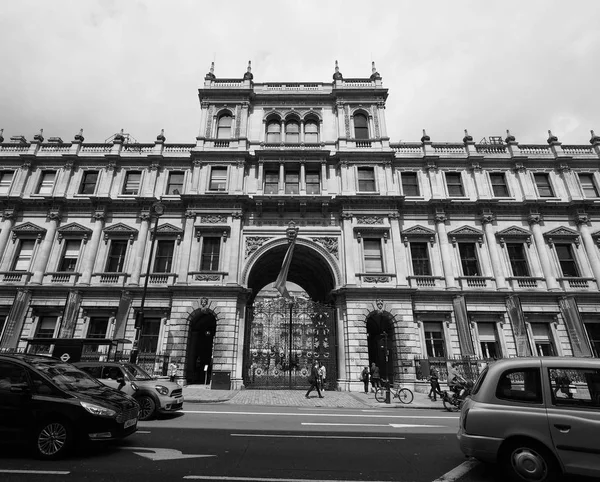 Burlington house in london schwarz und weiß — Stockfoto