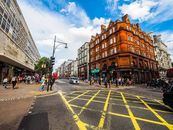 Oxford Street Londra, hdr insanlarda — Stok fotoğraf