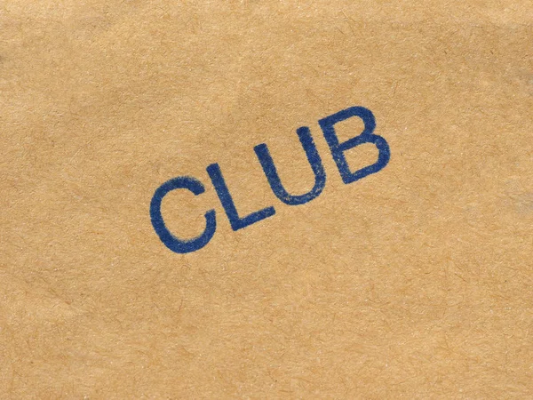 Club stempel over papier — Stockfoto