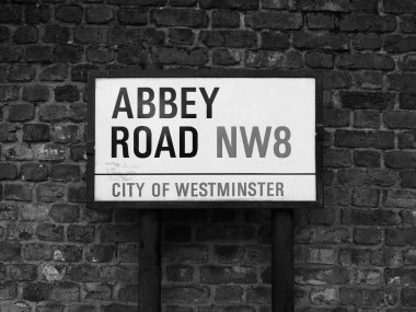 Abbey Road Londra siyah beyaz imzalamak