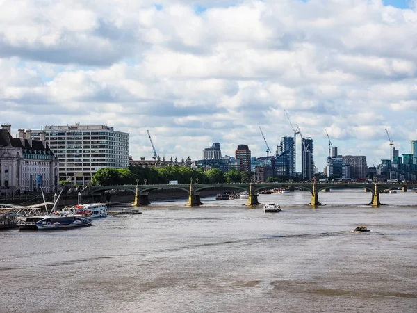 Floden Themsen i London, hdr — Stockfoto