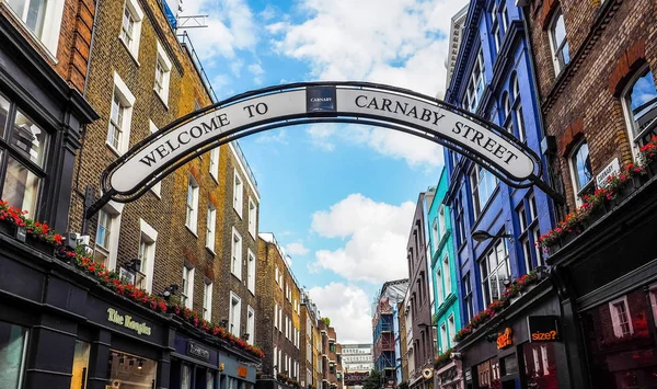 Carnaby Street in London, hdr — Stockfoto