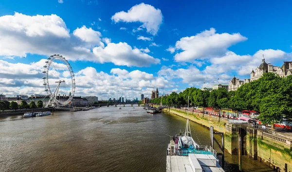 River Thames in London, hdr — Stockfoto