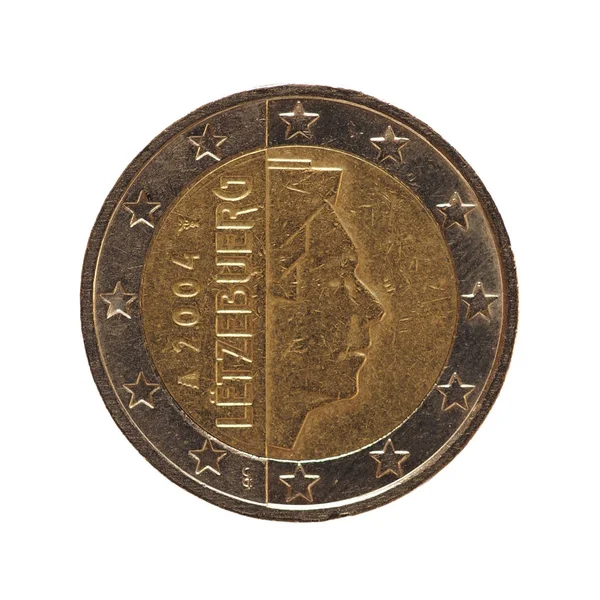 De munt van 2 euro, Europese Unie geïsoleerd over Wit — Stockfoto