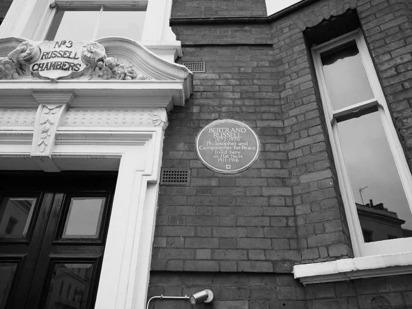 Casa Russell en Londres en blanco y negro —  Fotos de Stock