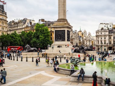 Trafalgar Square Londra, hdr insanlarda