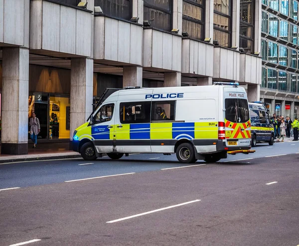 Policejní auto v Londýně, hdr — Stock fotografie
