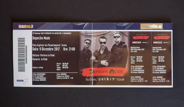 Depeche Mode globala ande tur biljett i Turin — Stockfoto