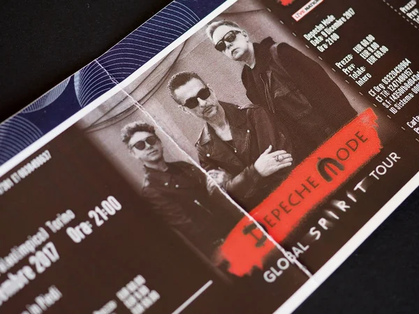 Depeche Mode Global Spirit tour ticket in Turin — Stock Photo, Image