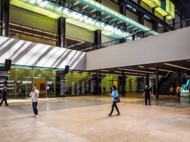 Tate Modern türbin Hall Londra, hdr