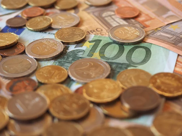 Billets et pièces en euros, Union européenne — Photo