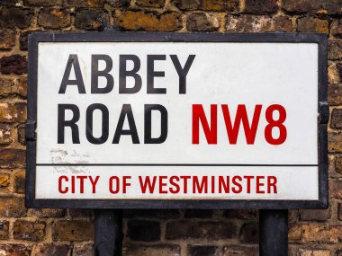 Abbey Road işareti Londra, hdr
