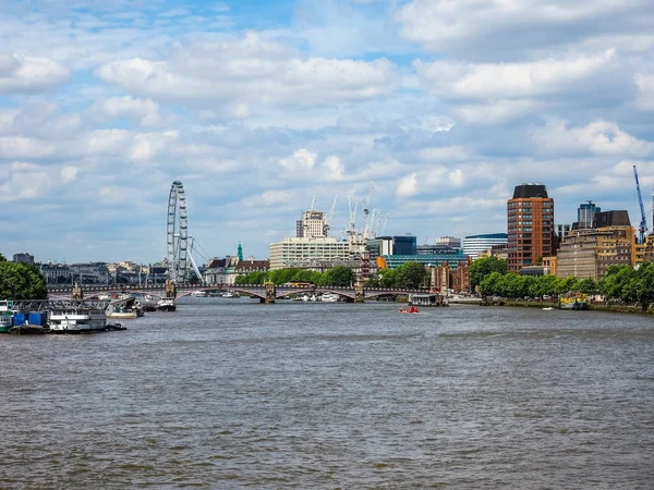 River Thames in London, hdr — Stockfoto