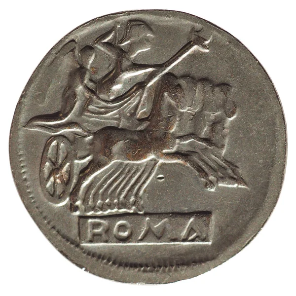 Ancient roman coin isolated over white — Stock Photo, Image