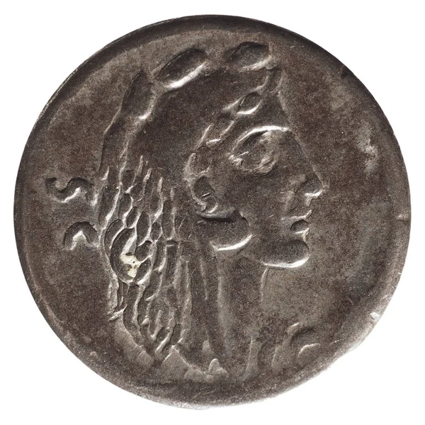 Antike römische Münze isoliert über weiß — Stockfoto