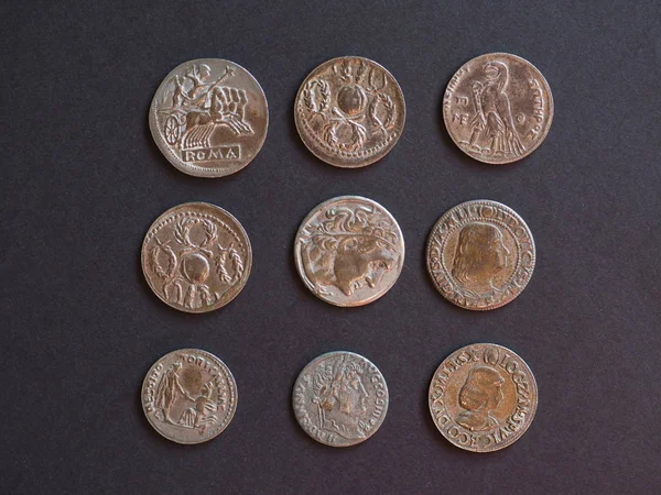 Starożytne rzymskie monety — Zdjęcie stockowe