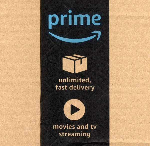 Amazon Prime label — стоковое фото