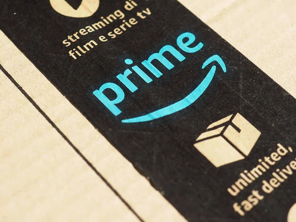 Amazon прем'єр етикетки — стокове фото