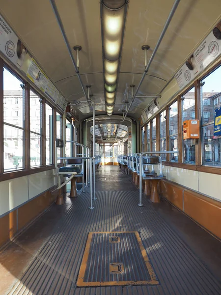 Винтажный трамвай Турина — стоковое фото