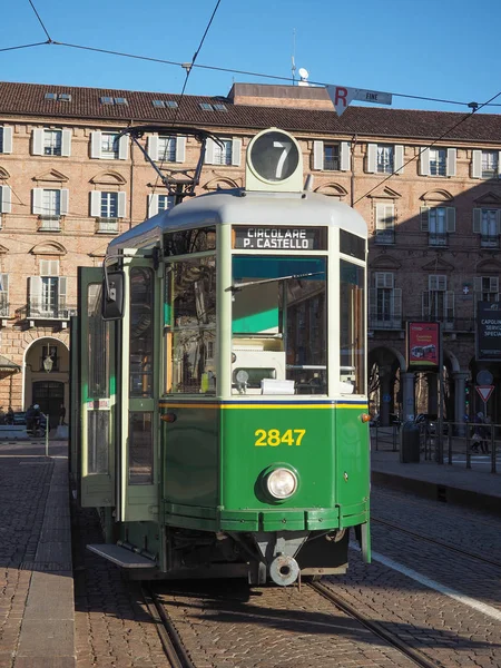 Eléctrico vintage em Turim — Fotografia de Stock