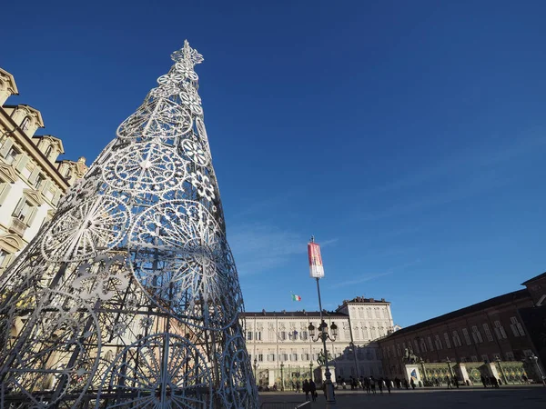 Árvore de natal em turin — Fotografia de Stock