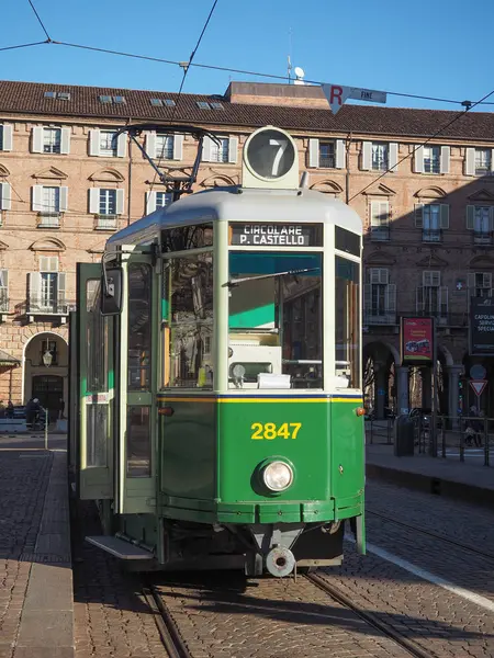 Vintage spårvagnen i Turin — Stockfoto