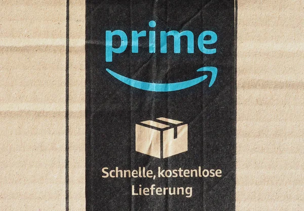 Amazon prime label — Stock Photo, Image