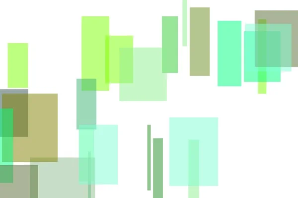 Abstrato retângulos verdes ilustração fundo — Fotografia de Stock