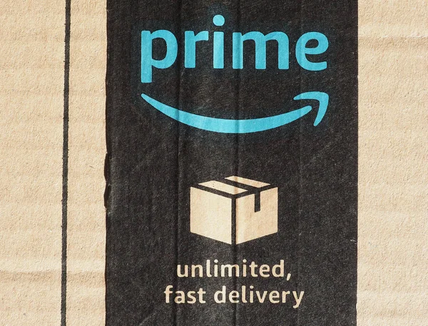 Amazon prime label — Stock Photo, Image