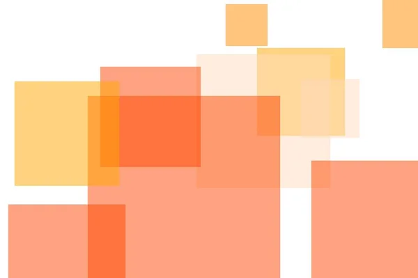 抽象橙色正方形插图背景 — 图库照片